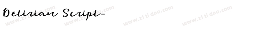 Delirian Script字体转换